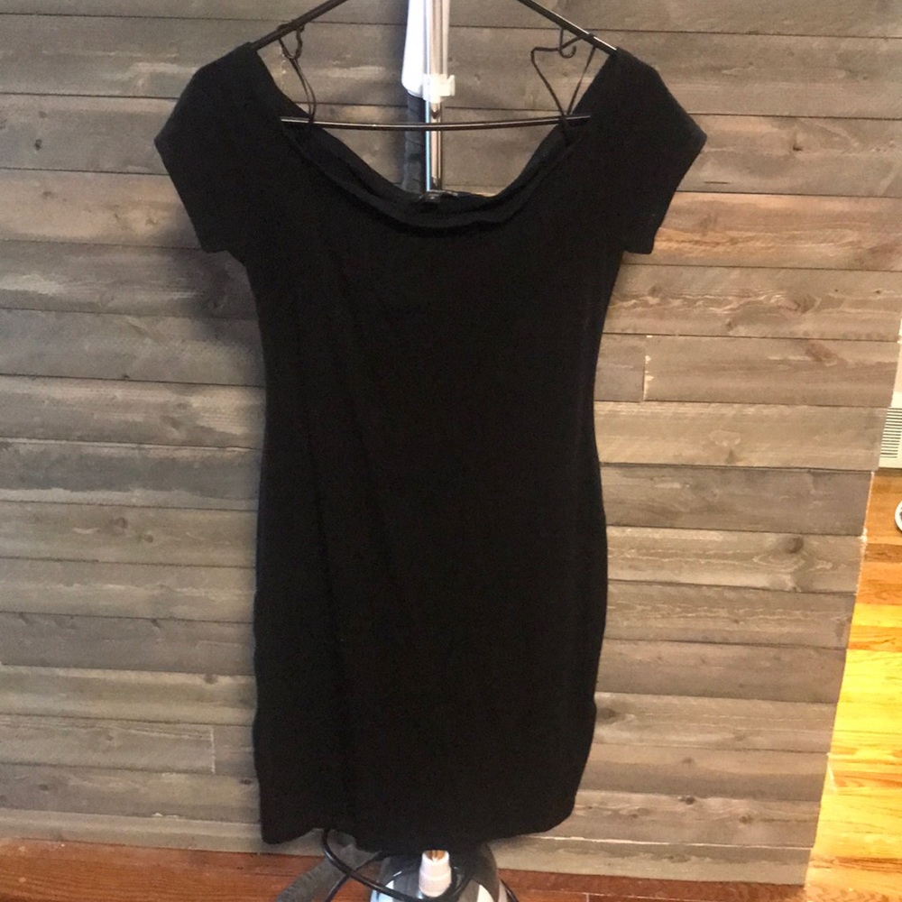 Off the shoulder black Express dress